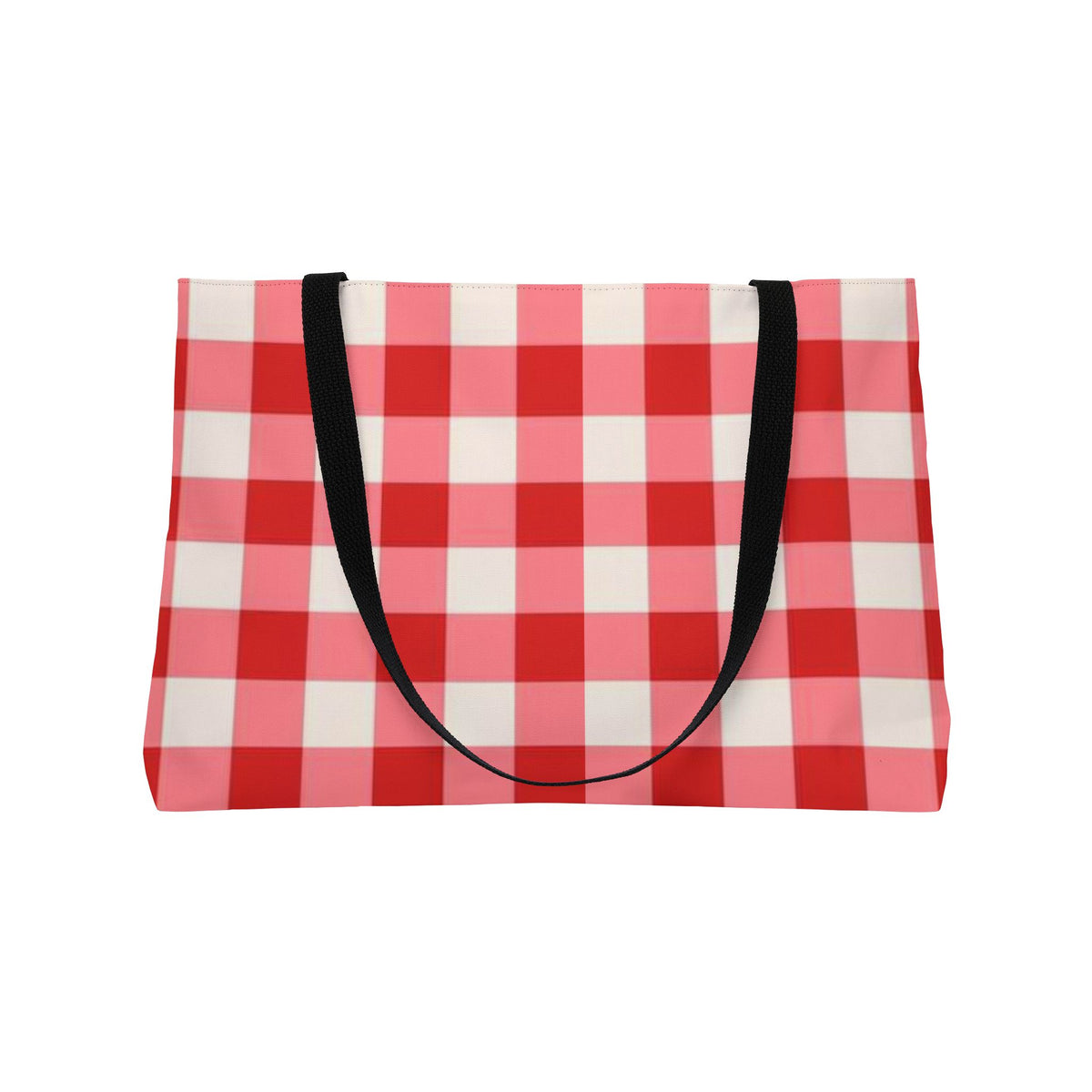 Red Gingham Journey Tote Bag