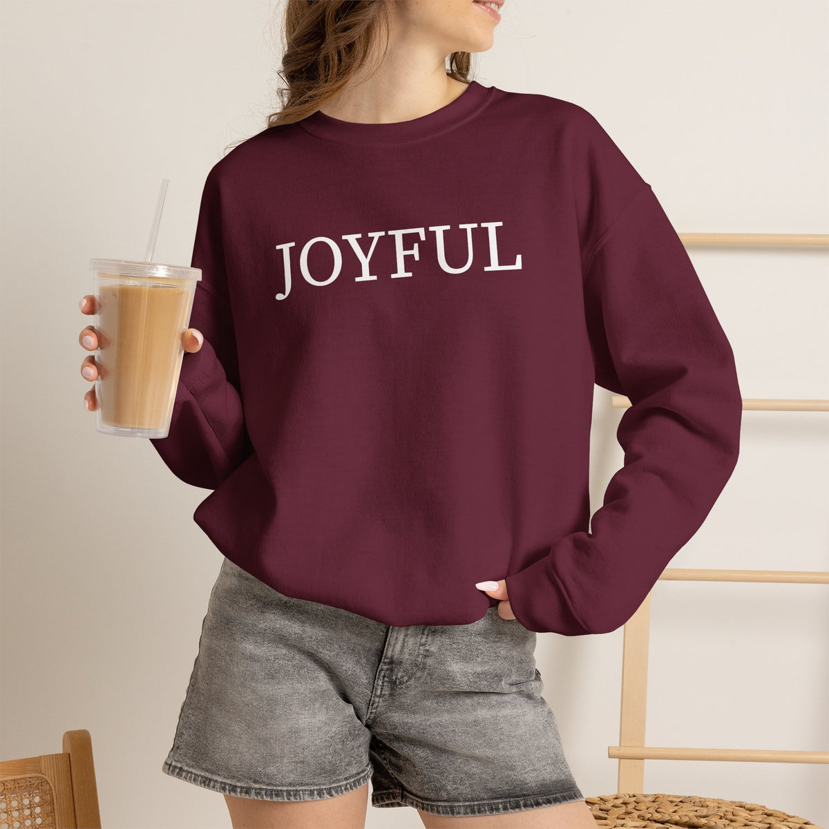 Collegiate Joyful Crewneck Sweatshirt