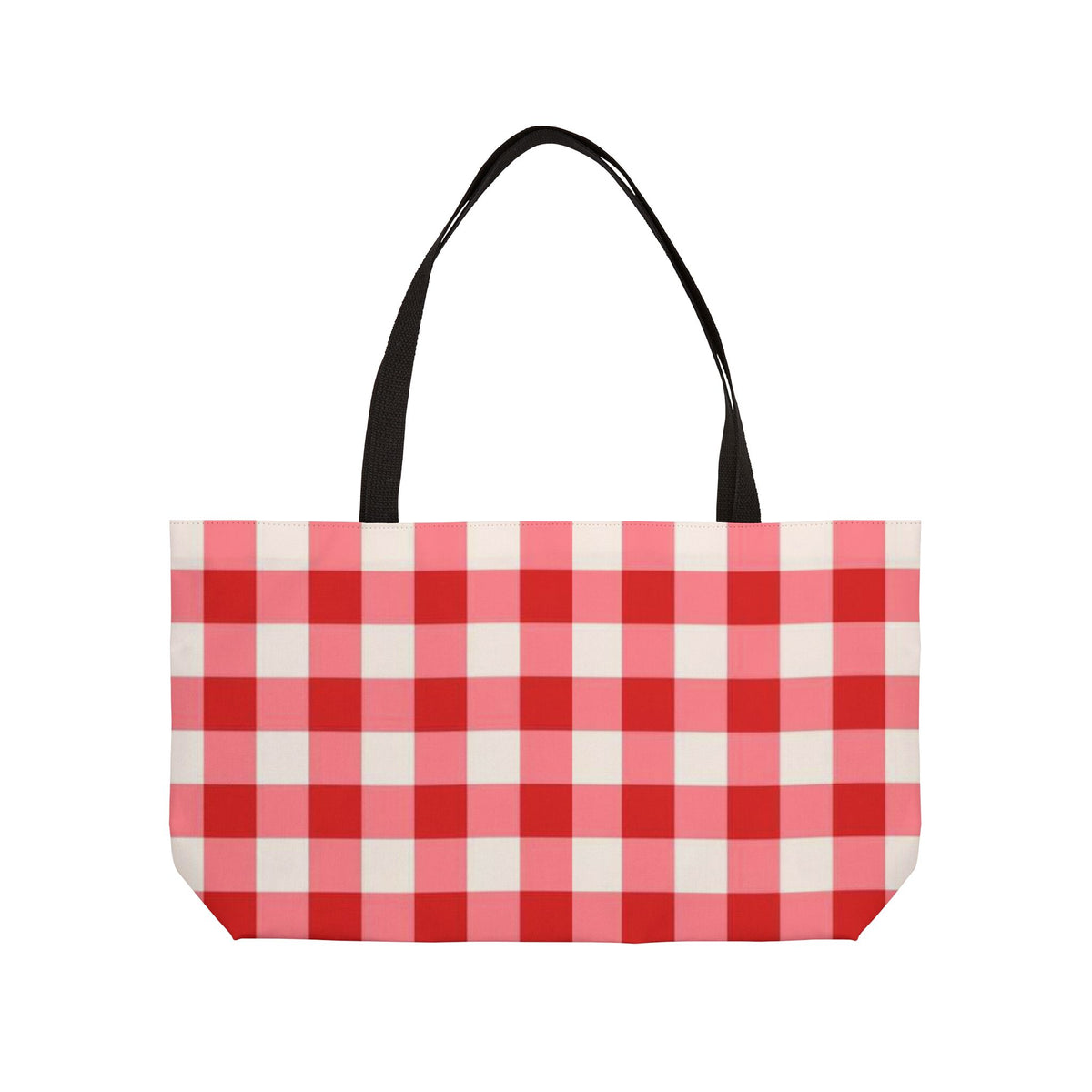 Red Gingham Journey Tote Bag