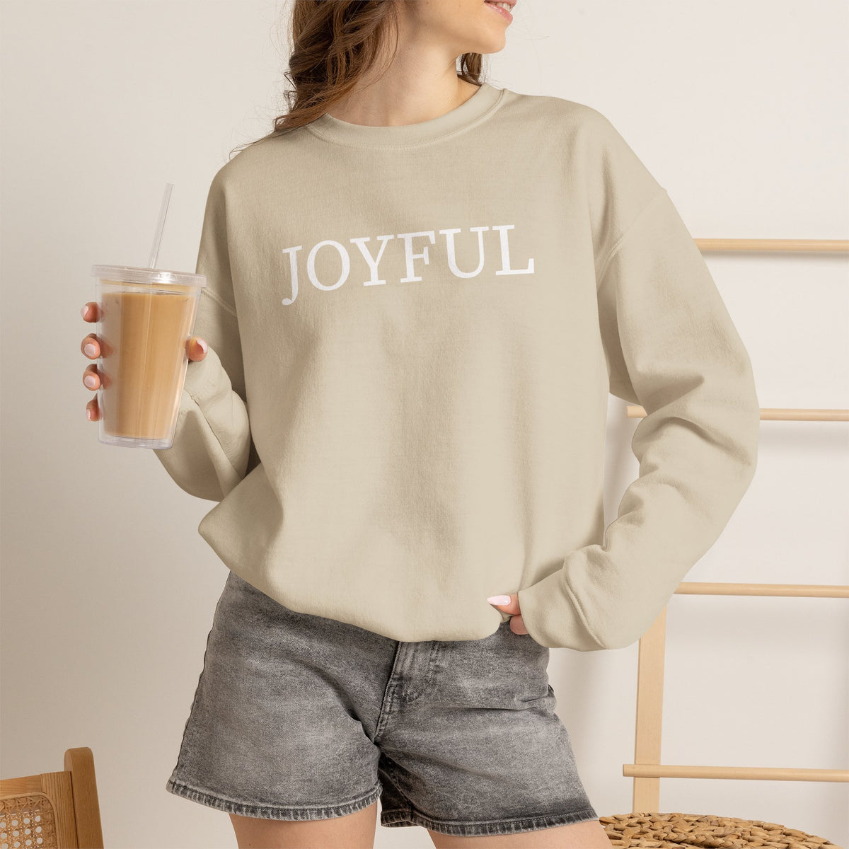 Collegiate Joyful Crewneck Sweatshirt